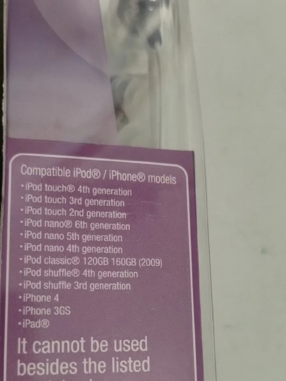 Sony Purple In-Ear Headphones with White Remote and Mic